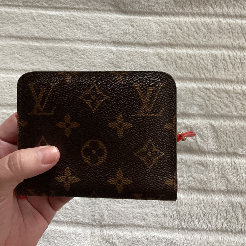 Louis Vuitton Monogram Compact Wallet - Red Interior